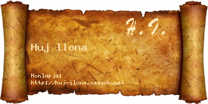 Huj Ilona névjegykártya