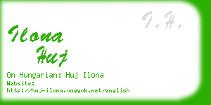 ilona huj business card